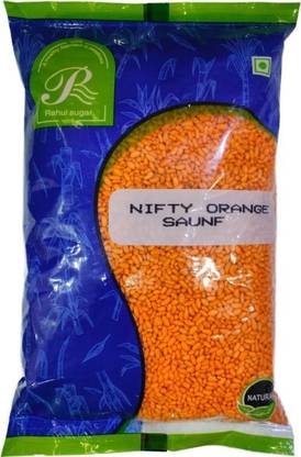Rahul Sugar Nifty Orange Saunf Premium Sugar-Coated Fennel Seeds Refreshing Mouth Freshener Sugar