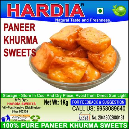 Hardia Paneer khurma sweet chhena ki mithai goja Bihar special Sweets Sugar