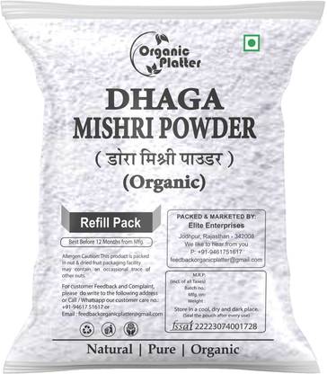 Organic Platter Dhaga Mishri powder Rock Sugar Powder Crystal Powder kunja Dora Mishri Powder Sugar