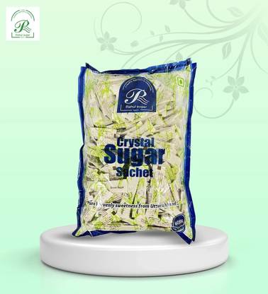 Rahul Sugar White & Brown Sugar Tubular Sachets Baking Sugar Sachets Each5g Pouch Combo Pack Sugar