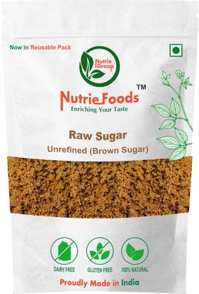 Nutriefoods Raw Brown Sugar |Unrefined,100% Chemical Free & Natural | Organically Processed Sugar