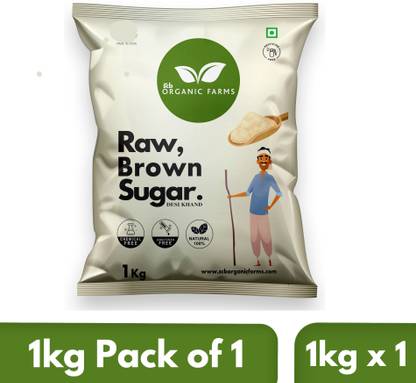 SCB ORGANIC FARMS Desi Khand Sugar, shakkar, coconut Raw Brown sugar (Sugarlite 50% Less Calories) Sugar