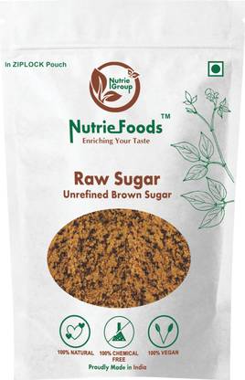 Nutriefoods Raw Brown Sugar| Unrefined, 100% Chemical Free & Natural | Organically Processed Sugar