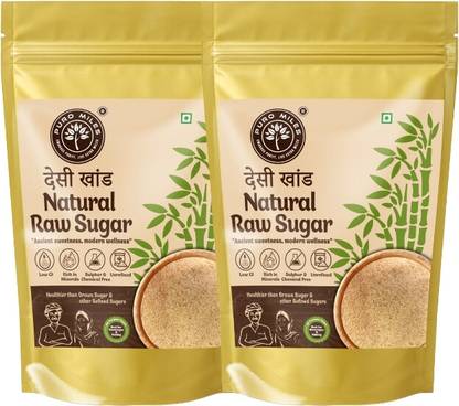 Puro Miles Raw Khandsari Organic Sugar 2 Kg| Unrefined & Unprocessed| Pure & Natural Sugar