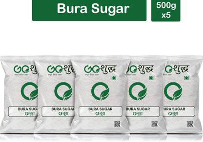 Goshudh Bura Sugar- 500g Each (Pack of 5) 2500g Sugar