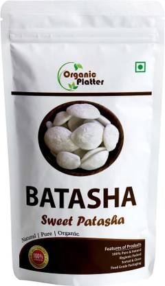 Organic Platter Batasha For Puja| Patasha | Batashe | Sweet Sugar Drop Candy | Batasa-Pouch Sugar