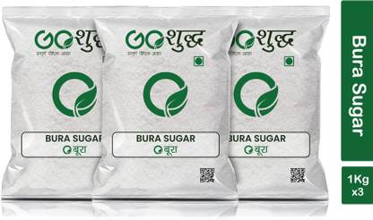 Goshudh Bura Sugar- 1Kg Each (Pack of 3) 3000g Sugar