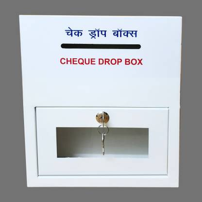 Adscope High Grade Metal Cheque Drop Box with (Bilingual) with Lock & Two Keys Suggestion Box