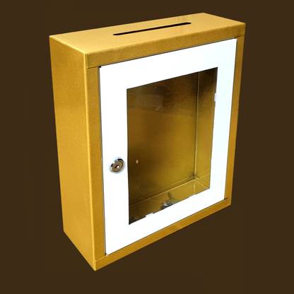 Adscope High Grade Metal Complaint Box/Suggestion Box/Two Keys Maximum Transparent Front Suggestion Box