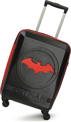 YAYAVAR BATMAN OFFICIAL MERCHANDISE TROLLEY WITH PREMIUM MOULDED BAT LOGO Cabin Suitcase 4 Wheels - 22 inch