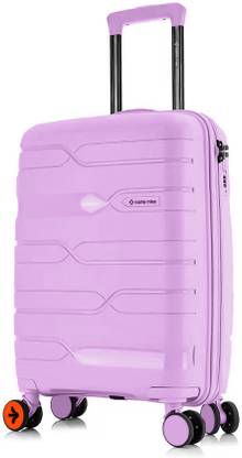 NASHER MILES Paris Hard-sided Polypropylene Cabin Luggage Purple 55cm Trolley bag Cabin Suitcase 8 Wheels - 20 inch