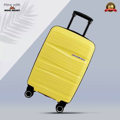 MOVE-MEANT WanderWares Number Lock Poly Propylene 360 Degree Wheels Travel Trolley Bag Cabin Suitcase 8 Wheels - 20 inch