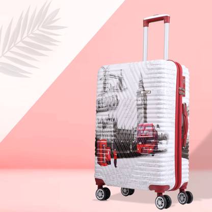Kandel London Hard Sided ABS and PC 4 Wheel Spinners, Unbreakable Bag with Combi Lock Check-in Suitcase 8 Wheels - 26 inch