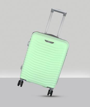 TrekLite Hard Sided,Combination Lock,8 Wheel Trolley Bag For Unisex-Pista Green Cabin & Check-in Set 8 Wheels - 24 inch
