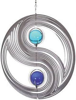 Fing Unique Metal Large/Big Elegant Window Hanging Sprial Tail Decor,Wind Spinner Stainless Steel Wind Spinner