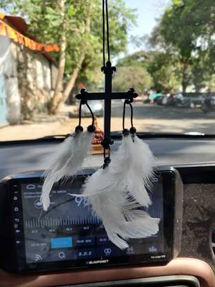 voldot Christian Symbol Dream Catcher Car, Home for Positive Vibes for Decorative Car Hanging Ornament