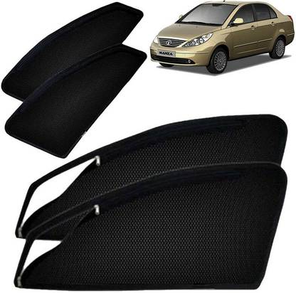 RAKRISH COLLECTION Rear Window, Side Window Sun Shade For Tata Manza