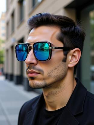 David Martin Retro Square Sunglasses