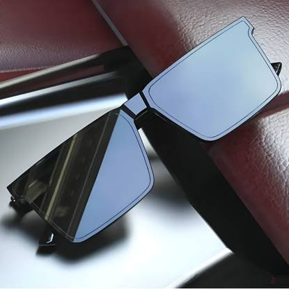 BLACK BURG Rectangular, Retro Square Sunglasses