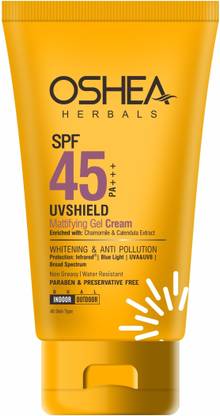 OSHEA Sunscreen - SPF 45 PA+++ UVShield Mattifying Gel Cream