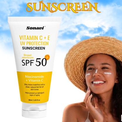 Sonavi Sunscreen - SPF 50 PA+++ Sunscreen Cream-Sunscreen-Sunscreen Lotion-Lightening sunscreen cream