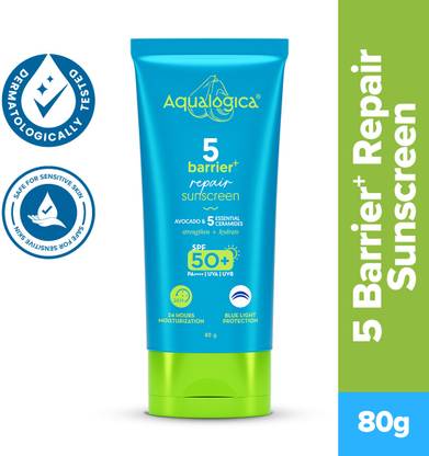 Aqualogica Sunscreen - SPF 50 PA++++ 5 Barrier+ Repair Sunscreen with Avocado & 5 Essential Ceramides