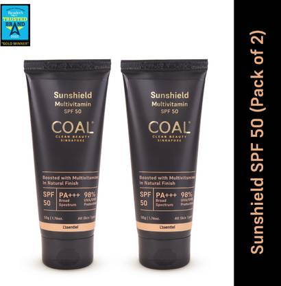 COAL CLEAN BEAUTY Sunscreen - SPF 50 PA+++ Sunshield Multivitamin SPF 50 PA+++ with Niacinamide & Pine Bark Ext - Unisex