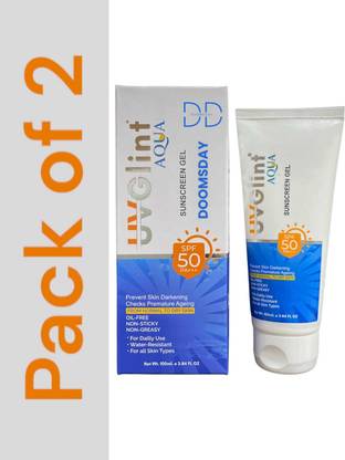 DOOMSDAY Sunscreen - SPF 50 PA+++ uvglint aqua sunscreen spf 50 for all skin type daily using