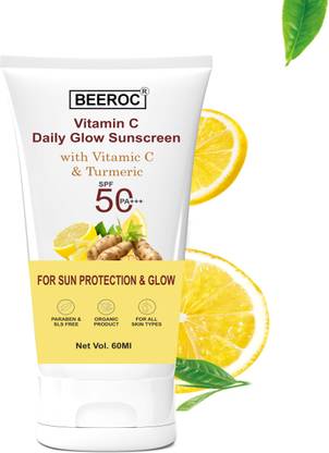 BEEROC Sunscreen - SPF 50 PA+++ Sunscreen - SPF 50+ PA+++ VITAMIN C & TURMERIC