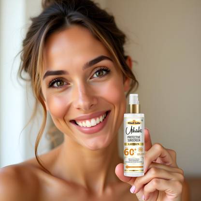 Utkrisht Sunscreen - SPF 60+ PA+++ Khadi SPF 60 Lotion for Non Sticky Skin with Fresh Protection