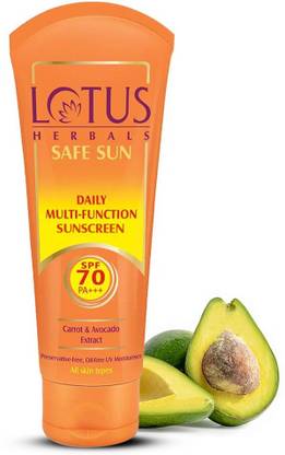LOTUS HERBALS Sunscreen - SPF 70 PA+++ Safe Sun Daily Multi-Function Tinted Sunscreen SPF 70 PA+++