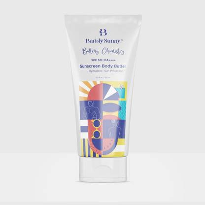 Barely Sunny Sunscreen - SPF 50 PA++++ Buttery Chemistry | Sunscreen| Body Cream for Sun Protection