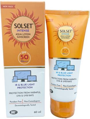 SOLSET Sunscreen - SPF 50 PA+++ Intense Sunscreen Lotion
