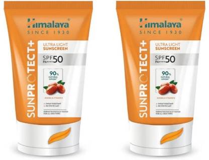 HIMALAYA Sunscreen - SPF 50 PA++++ Sun Protect+ Ultra Light Sunscreen For Ultra Light Glow