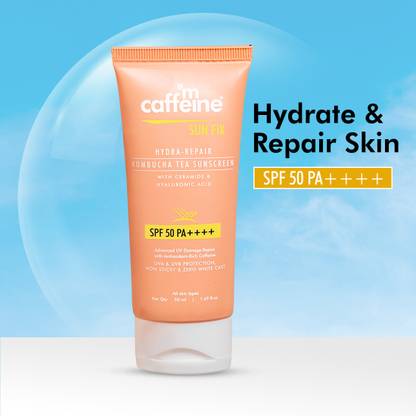 mCaffeine Sunscreen - SPF 50 PA++++ Kombucha Hydra Repair Sunscreen SPF 50 PA++++ |Deeply Hydrating