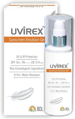 UVIREX Sunscreen - SPF 50 PA++++ Sunscreen Emulsion Gel With SPF 50