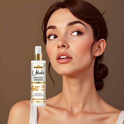 Utkrisht Sunscreen - SPF 60+ PA+++ Khadi Herbal SPF 60 Lotion for Healthy Summer Skin Protection