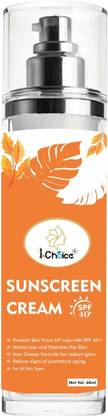 I-CHOICE Sunscreen - SPF 50 PA+ Non Greasy Sunscreen Cream Spf 40PA+