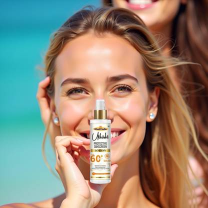 Utkrisht Sunscreen - SPF 60+ PA+++ Khadi SPF 60 Lotion for Face and Body with Ayurvedic Protection