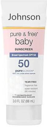 JOHNSON'S Sunscreen - SPF 50 Pure & Free Baby Spf50 Sunscreen