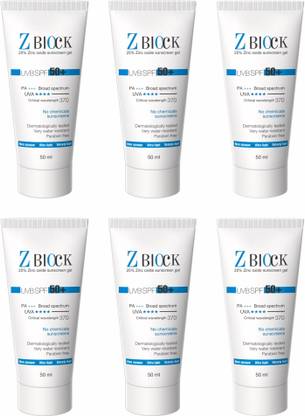 Z-Block Sunscreen - SPF 50 PA+++ SPF50+ PA+++ 25%with Zinc Oxide & Vitamin E,Physical