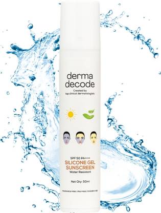 derma decode Sunscreen - SPF 50 PA++++ Waterproof Sunscreen Gel for Swimming-Pool-Beach | Face and body protection
