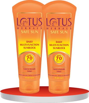 LOTUS HERBALS Sunscreen - SPF 50 PA+++ Safe Sun Multi-Function Sunscreen