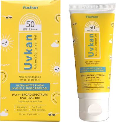 Fuchan Sunscreen - SPF 50 PA+++ UVKAN Sunscreen with SPF 50 PA+++ for UVA/B & Blue Light Protection