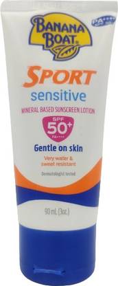 Banana Boat Sunscreen - SPF 50 PA++++ Sport Sensitive Gentle On Skin SPF 50+ Sunscreen Lotion