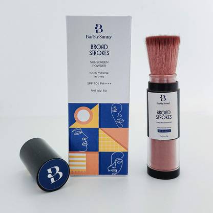 Barely Sunny Sunscreen - SPF 50 PA++++ Broad Sunscreen Powder for Sun Protection & Ultra Soft Skin