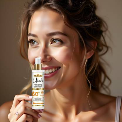 Utkrisht Sunscreen - SPF 60+ PA+++ Khadi SPF 60 Sunscreen Lotion for Pollution and Sun Safety