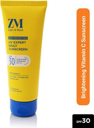 ZM Zayn & Myza Sunscreen - SPF 30 PA+++ Vitamin C UVA & UVB Protection Expert Soothing Sunscreen, Oil Controls