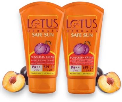 LOTUS HERBALS Sunscreen - SPF 30 PA++ SAFESUN CREAM