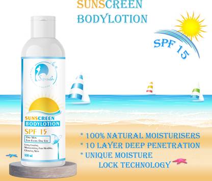 Sipradh Sunscreen - SPF 15 PA++ Multi Vitamin Face Sunscreen for Complete Sun Protection - SPF 15 PA++